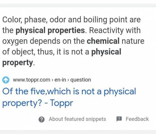 What are non-examples of physical property?
