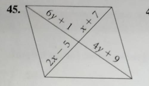 Find the value (s) of the variables (s) in each parallelogram. ​