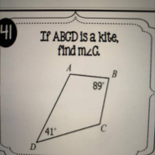 If ABCD is a kite.
find m