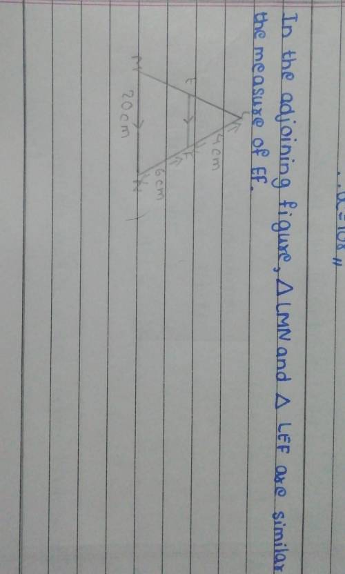 Help please please I really need the answerAfter similar it is written find the measure of Ef