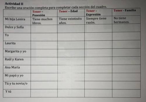 Please help with Spanish