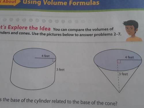 Find the volume of the cylinder.
A. 150.72 cubic feet B.50.24 cubic feet C. 200.96 cubic feet