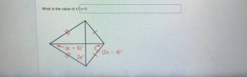 What is the value of x? (SOMEONE PLEASE HELP ME OUT BRO PLEASEEEEE IGNORE THE 9 smh)
