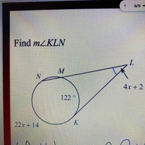 I need to find the x and the angle of m