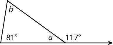 What is the measure of angle b?