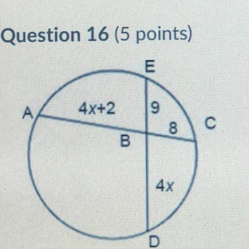 PLEASE HELP ME :))!!
Solve for x
1) 6
2) 4
3) 3
4) 5