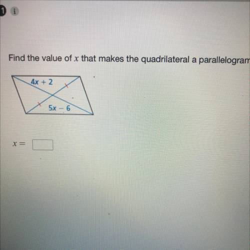 Find the value of x and y that makes the quadrilateral a parallelogram