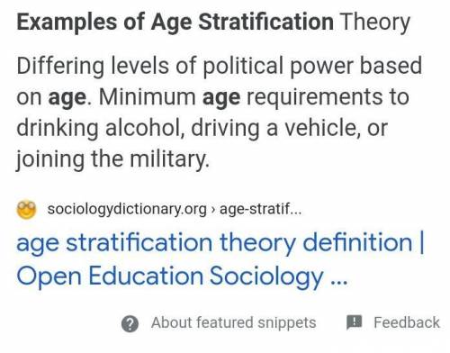 5. What are examples of age stratification in America?