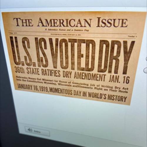 What political change is expressed in this headline?
 

A. Prohibition
B. suffrage
C. Jim Crow laws