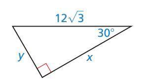In the Special Right Triangle below, solve for the value of x. X = _____ (keep your answer in simp