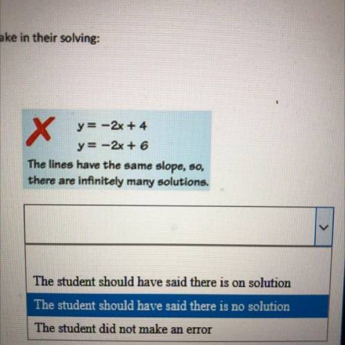 Which step did the student make a mistake?