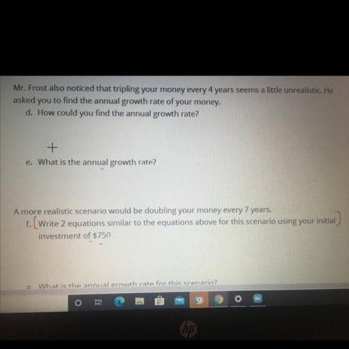 I need help with this please! Growth rates Please help!