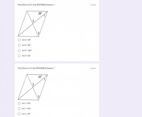 Parallelograms and Rhombuses assignment
Will give brainliest for full answers