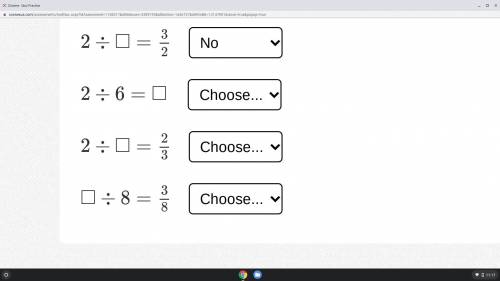Choose Yes or No to tell if the number 3 will make each equation true.