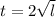 t = 2 \sqrt{l}