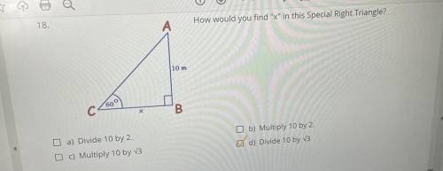 18) help pls I have the answer I just need to show the work

 
How would you find “x” in this Speci