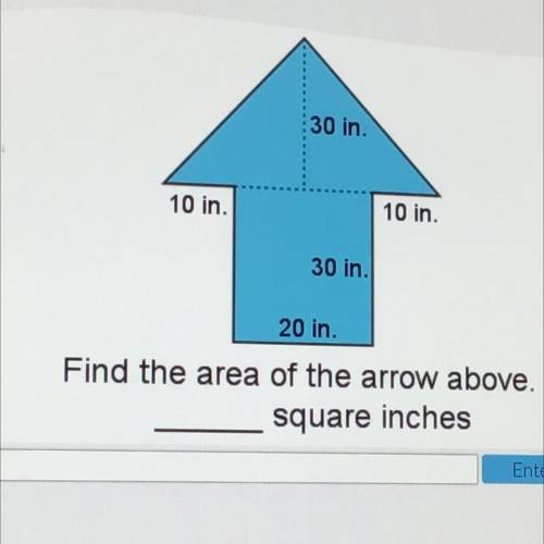 What is the area of the arrow