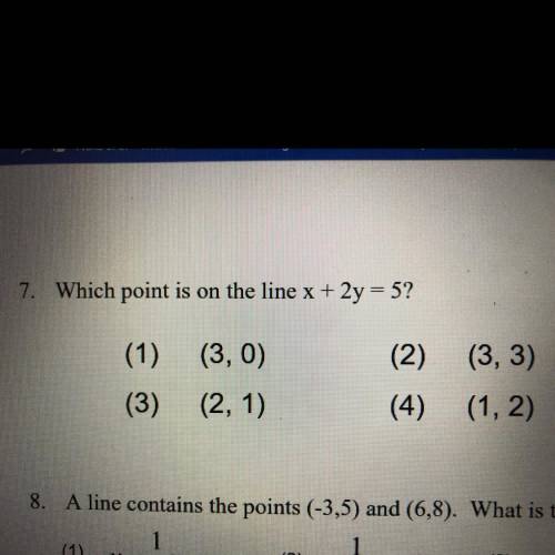 Which point is on the line x+2y=5