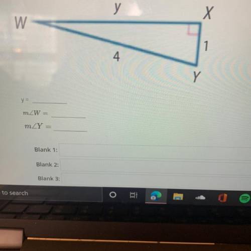 Please genuinely help :)

Solve the right triangle. Round lengths to the nearest tenth and angles