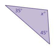 Find the missing angle according to the Triangle Sum Theorem.