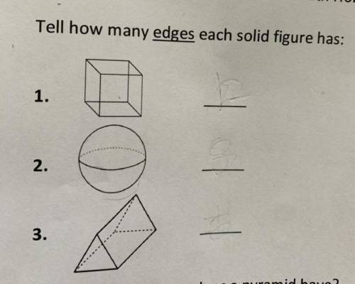 Tell how many edges each solid figure has: