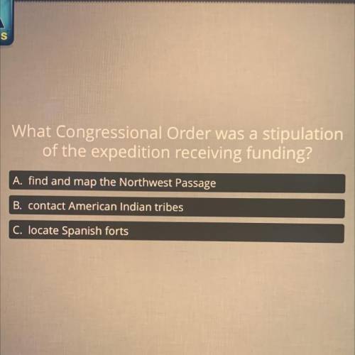 What congressional order was a stipulation of the expedition receiving funding￼