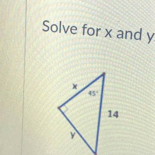 30 Points!!!
Solve for x and y
Round to the TENTH when needed