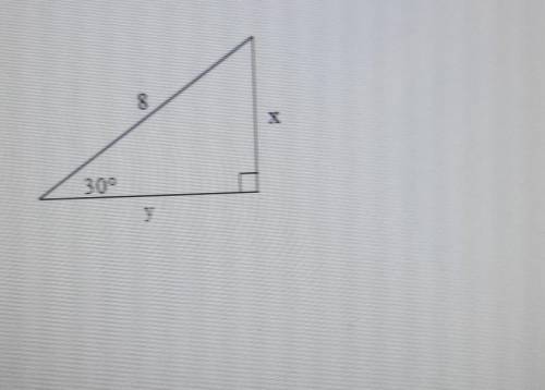 This is trigonometry and you have you find x and y im just a little confused on how to​