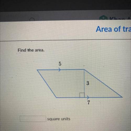 Area of trapezoids
Find the area.
5
3
7
square units