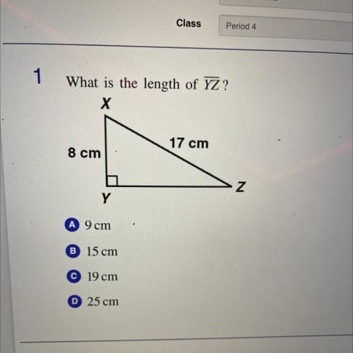 Question 1 on my integrated geometry test