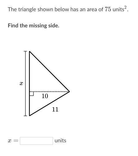 Find the missing side of the triangle :)