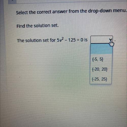 Find the solution set.
The solution set for 512 - 125 = 0 is