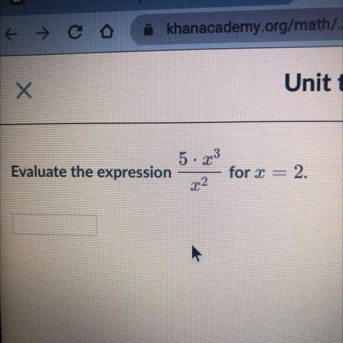 Evaluate the expression
5 • 2^3 / 2^2