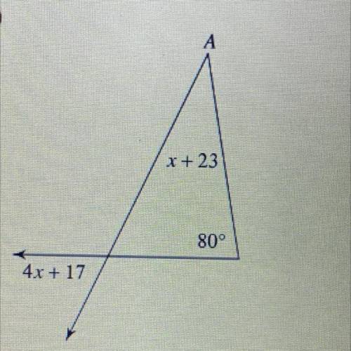 Find the measurement of angle A