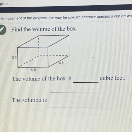 Find the volume of the box