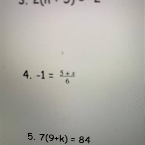 Solve i dont know if this is one or 2 step equation 
I need help with number 4