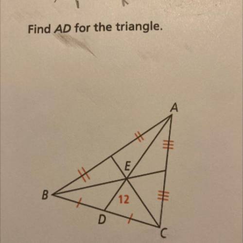 Find AD for the triangle