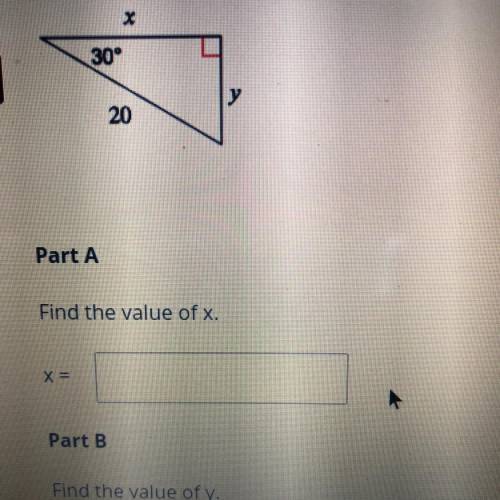 Find value of x
Find value of y