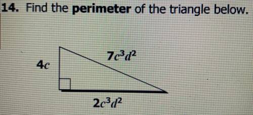 Find the perimeter of the triangle below.