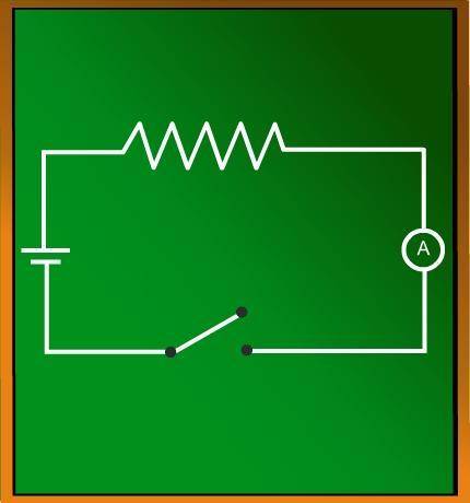 Look at the circuit diagram. Which of these components is part of the circuit?

A. voltmeter
B. sw