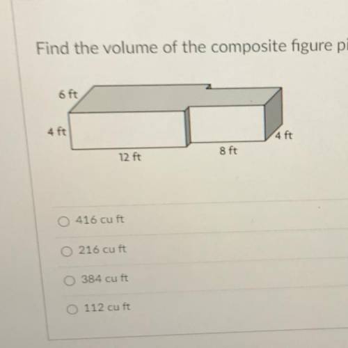 Find the volume of the composite figure pictured below. Who gets it first gets brainlest!