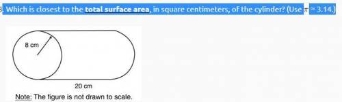 Which is closest to the total surface area, in square centimeters, of the cylinder? (Use ≈ 3.14.)