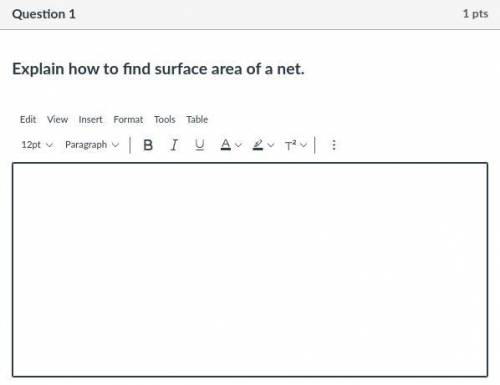 Explain how to find the surface area of a net.