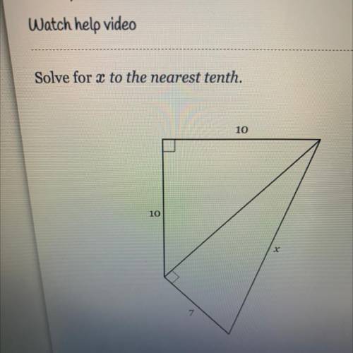 Solve for to the nearest tenth.
Please help