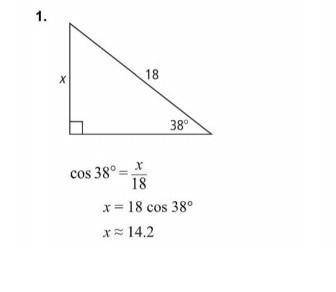 1. Whats the error?

2.whats the correct trig function needed? 3.how would you solve for x? (I don
