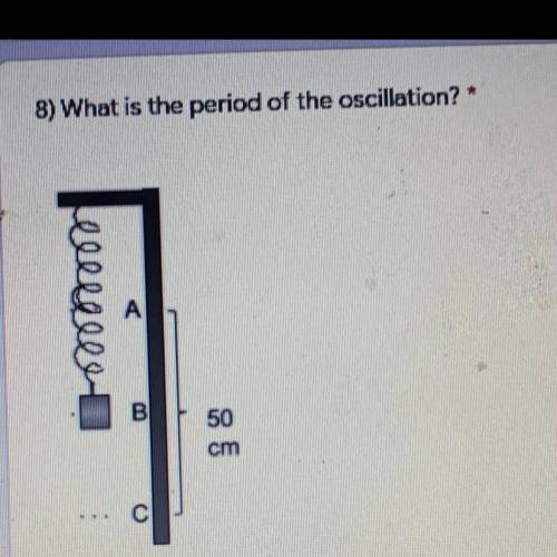 What is the period of the oscillation ￼HELP PLZ