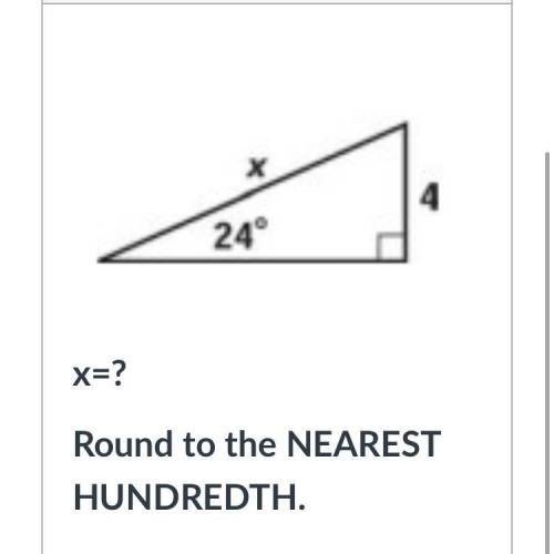 What’s X=? Round to the Nearest Hundredth