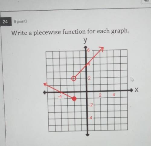WRITE A PIECE WISE FUNCTION FOR EACH GRAPH ​