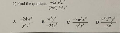 I need help finding the quotient.