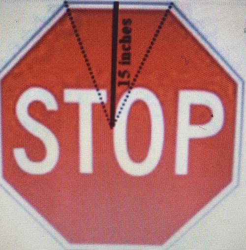 Part A. The stop sign shown is in the shape of a regular octagon. If the stop sign has a perimeter